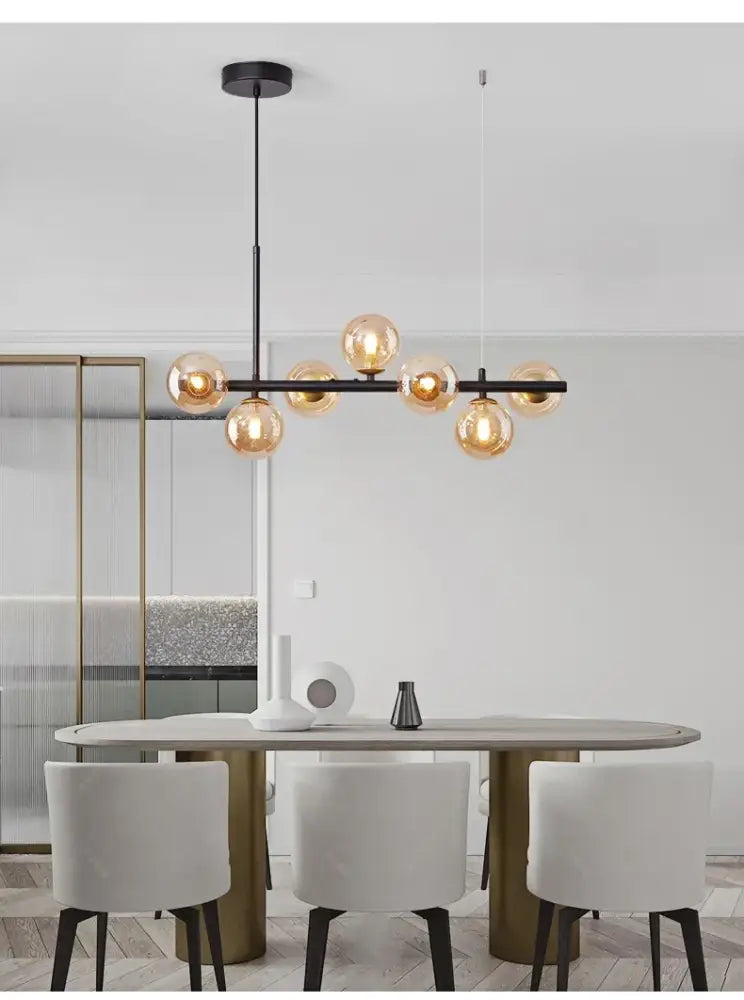 Black Glass Ceiling Chandelier