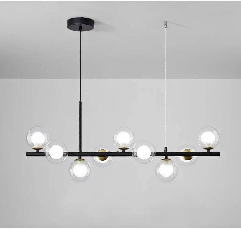 Amber Glass Ball Chandelier