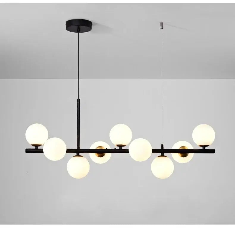 Amber Glass Ball Chandelier