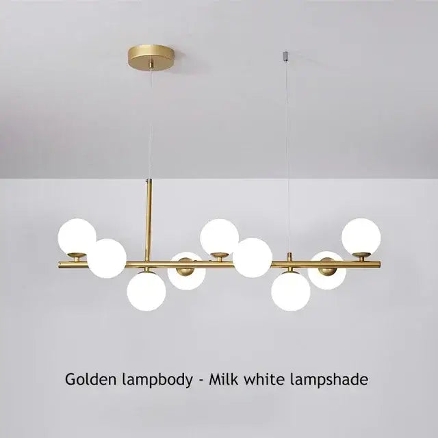 Black Frosted Glass Chandelier