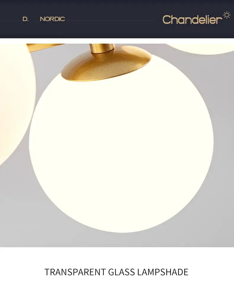 Black Frosted Glass Chandelier