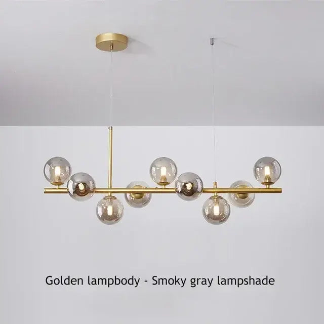 Black Frosted Glass Chandelier