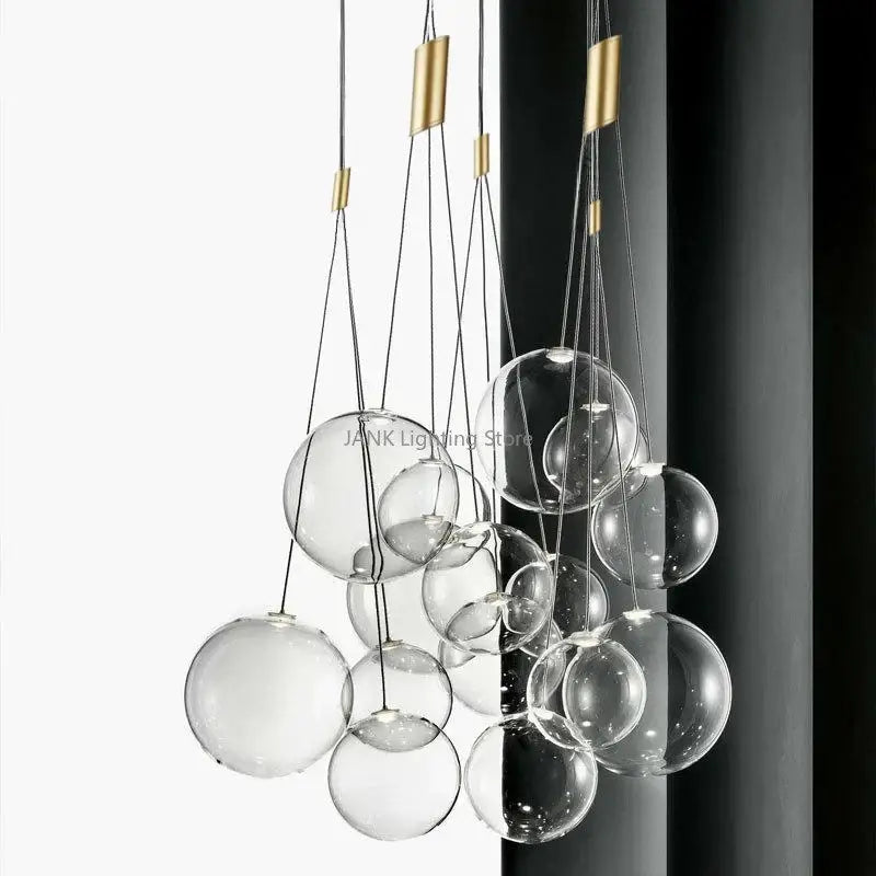 Rose Gold Glass Chandelier