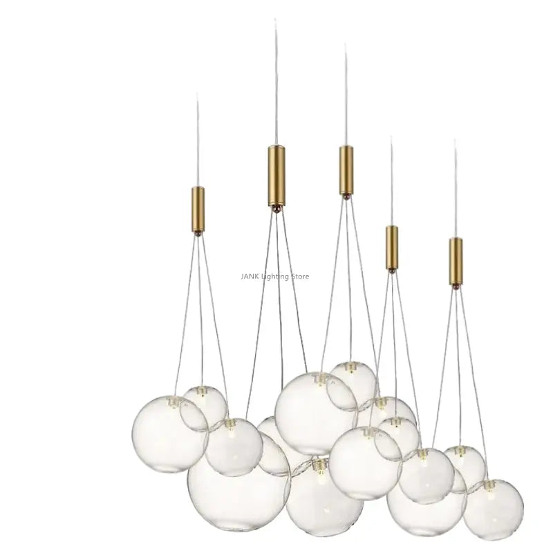 Rose Gold Glass Chandelier