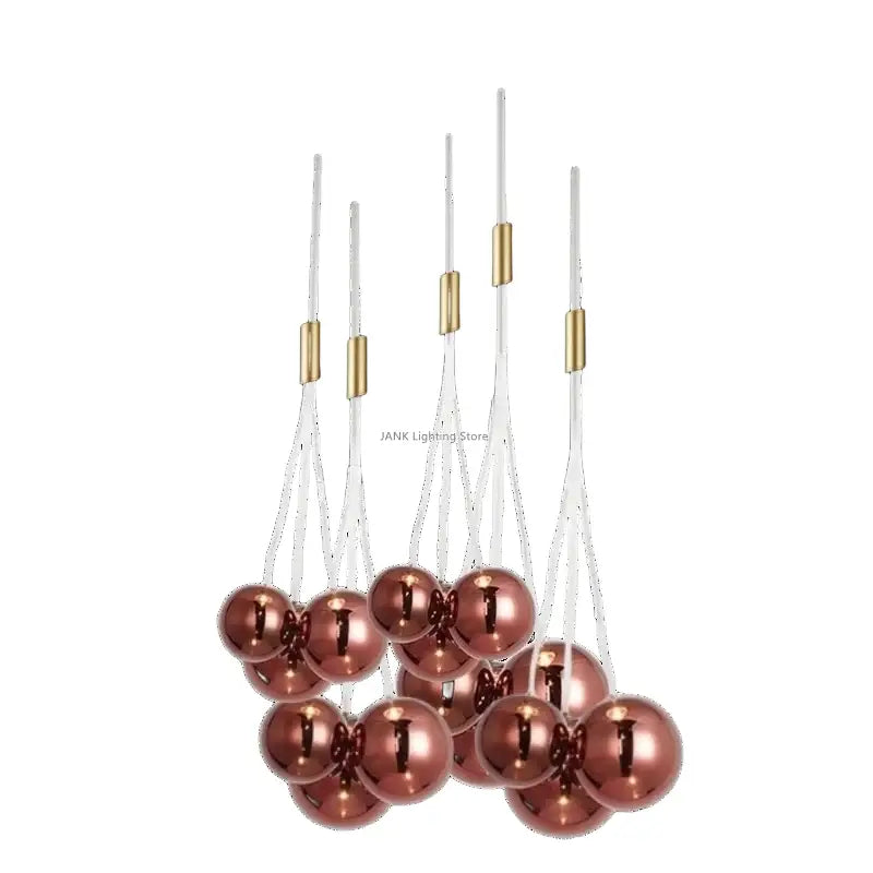 Rose Gold Glass Chandelier