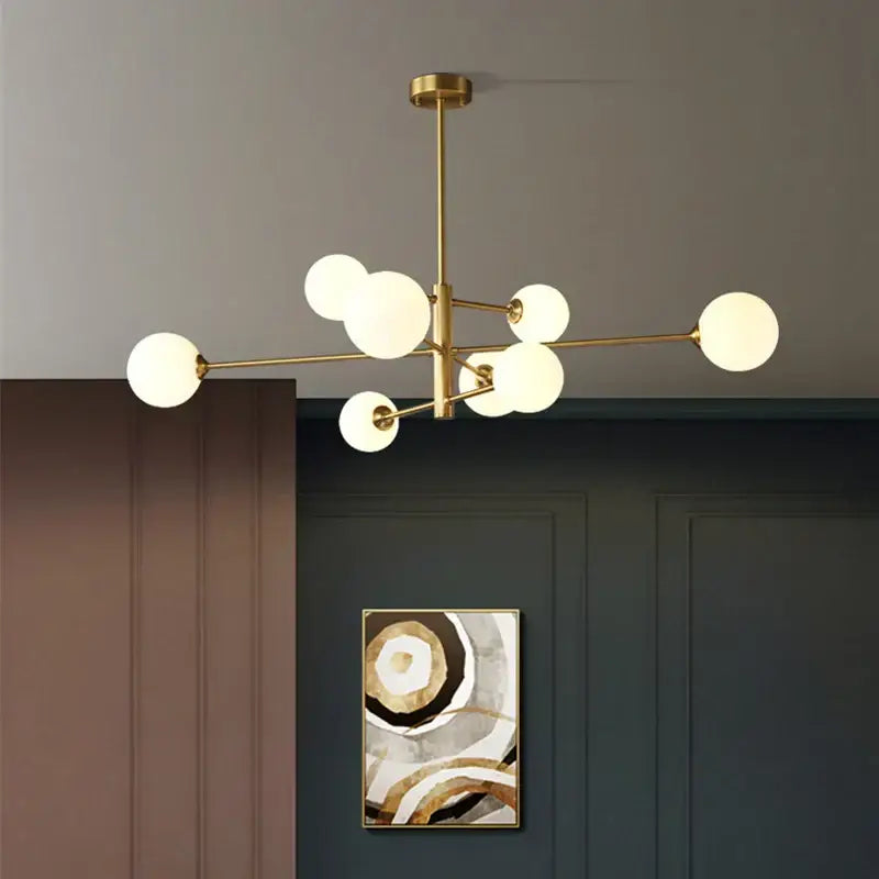 Geometric Brass Pendant Light