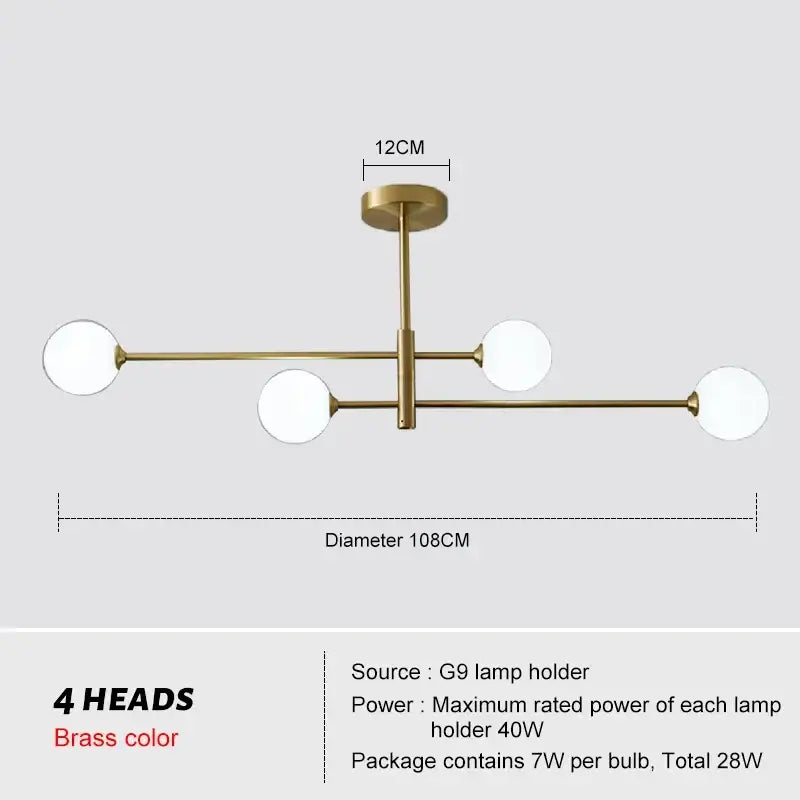 Geometric Brass Pendant Light
