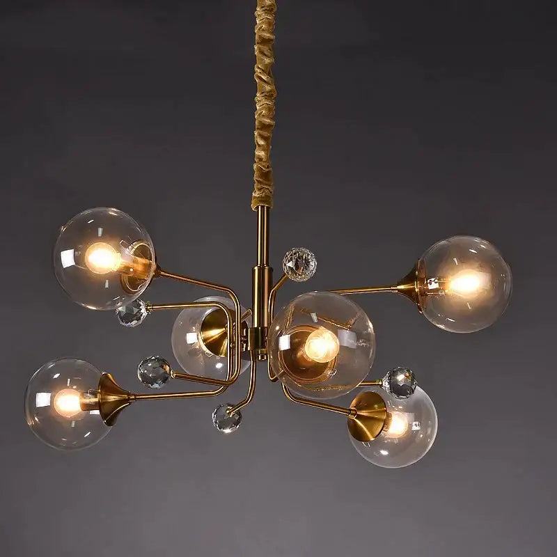Gold Crystal Bubble Chandelier