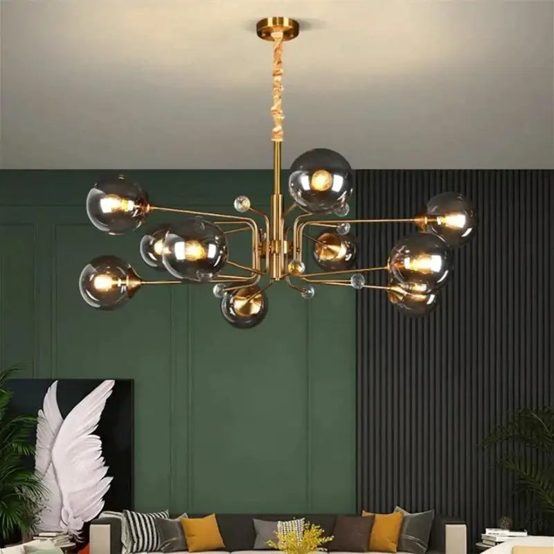 Gold Crystal Bubble Chandelier
