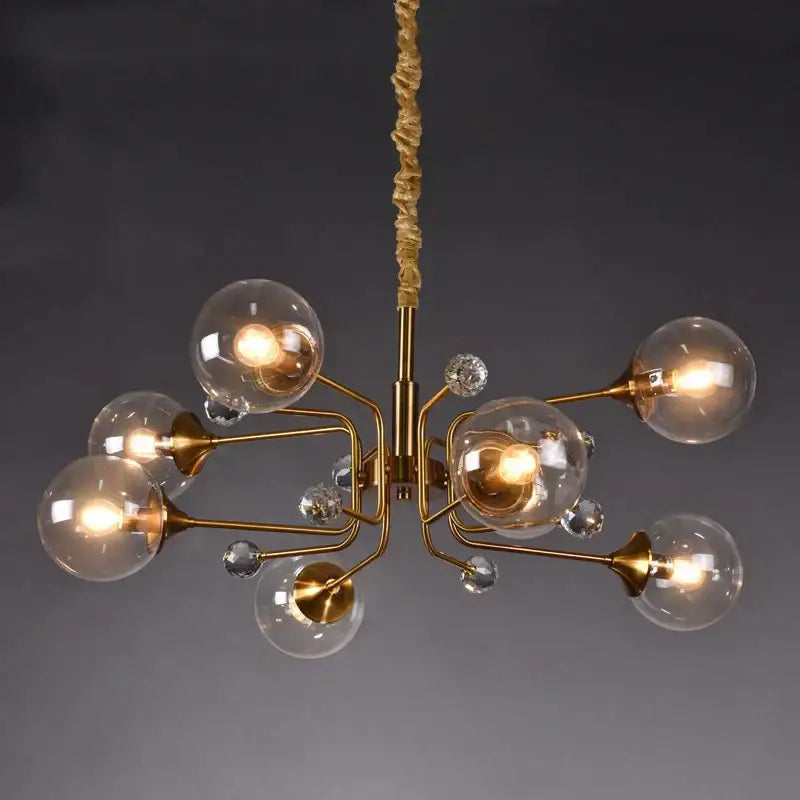 Gold Crystal Bubble Chandelier
