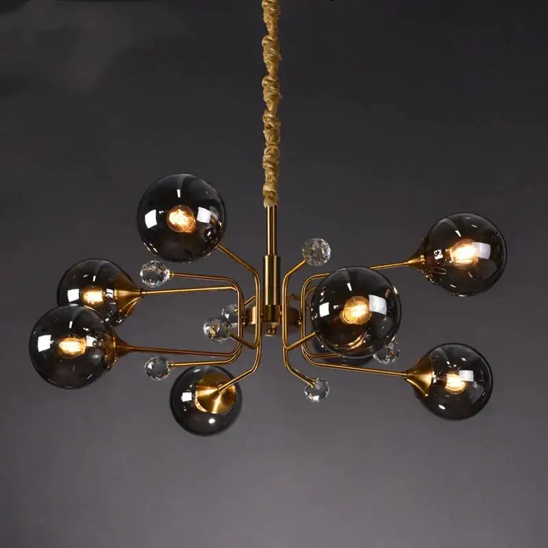 Gold Crystal Bubble Chandelier