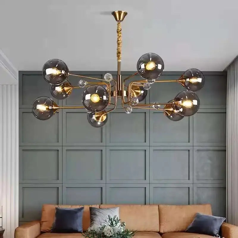 Gold Crystal Bubble Chandelier