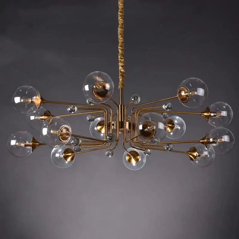 Gold Crystal Bubble Chandelier