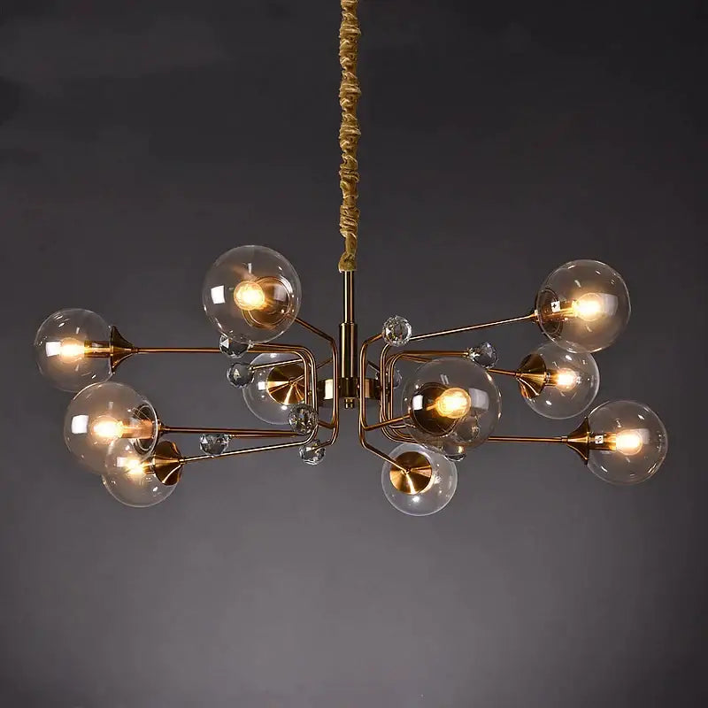 Gold Crystal Bubble Chandelier