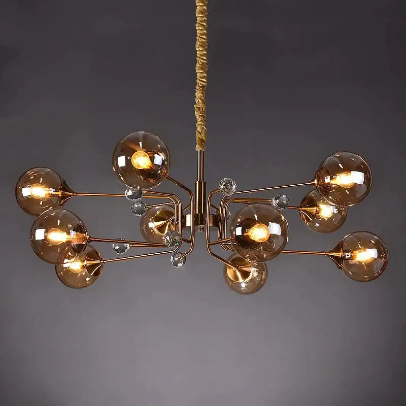 Gold Crystal Bubble Chandelier