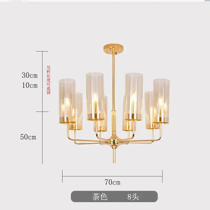 Blue Gold Luxury Chandelier