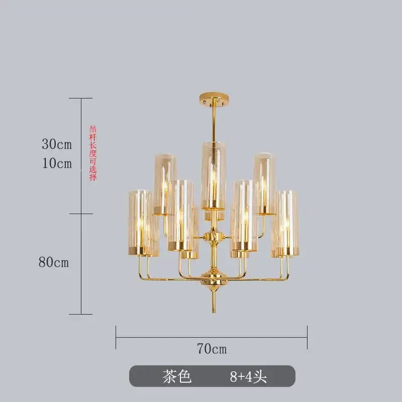 Blue Gold Luxury Chandelier