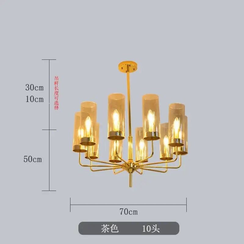 Blue Gold Luxury Chandelier