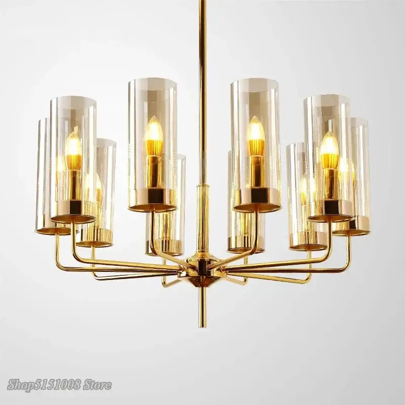 Blue Gold Luxury Chandelier