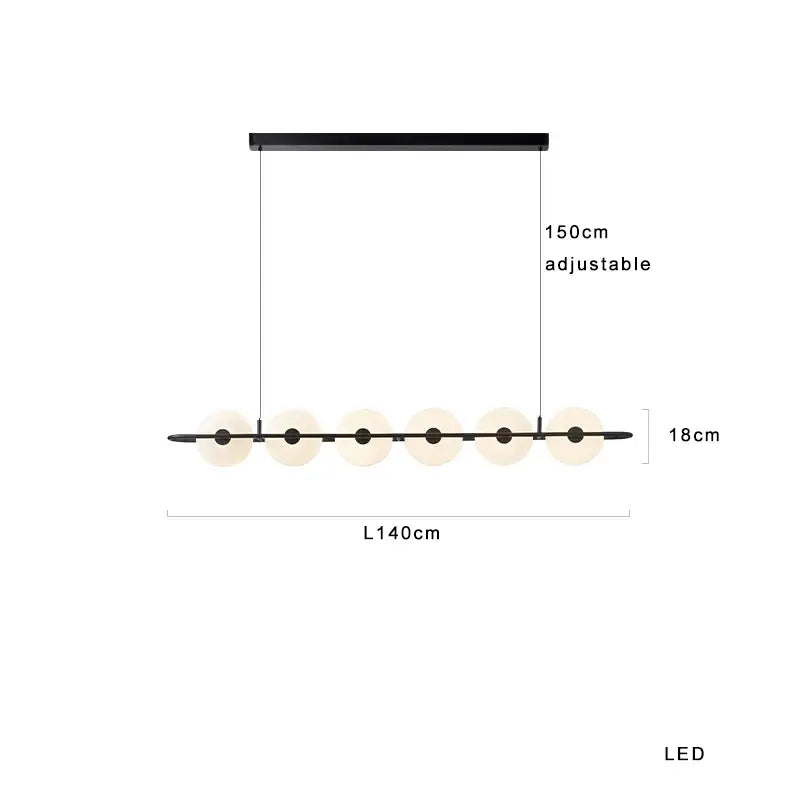 Modern Black White Chandelier