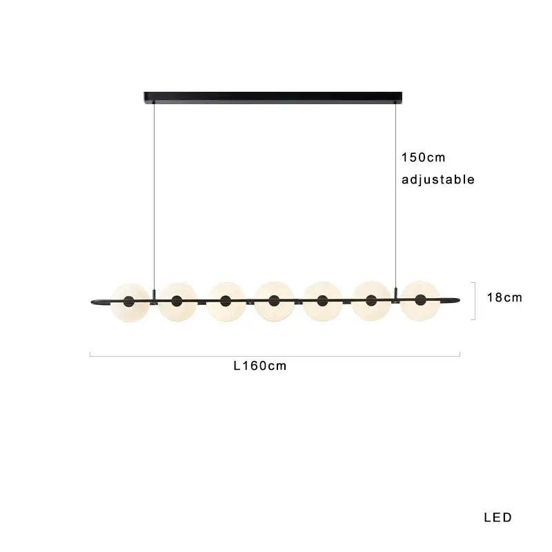 Modern Black White Chandelier
