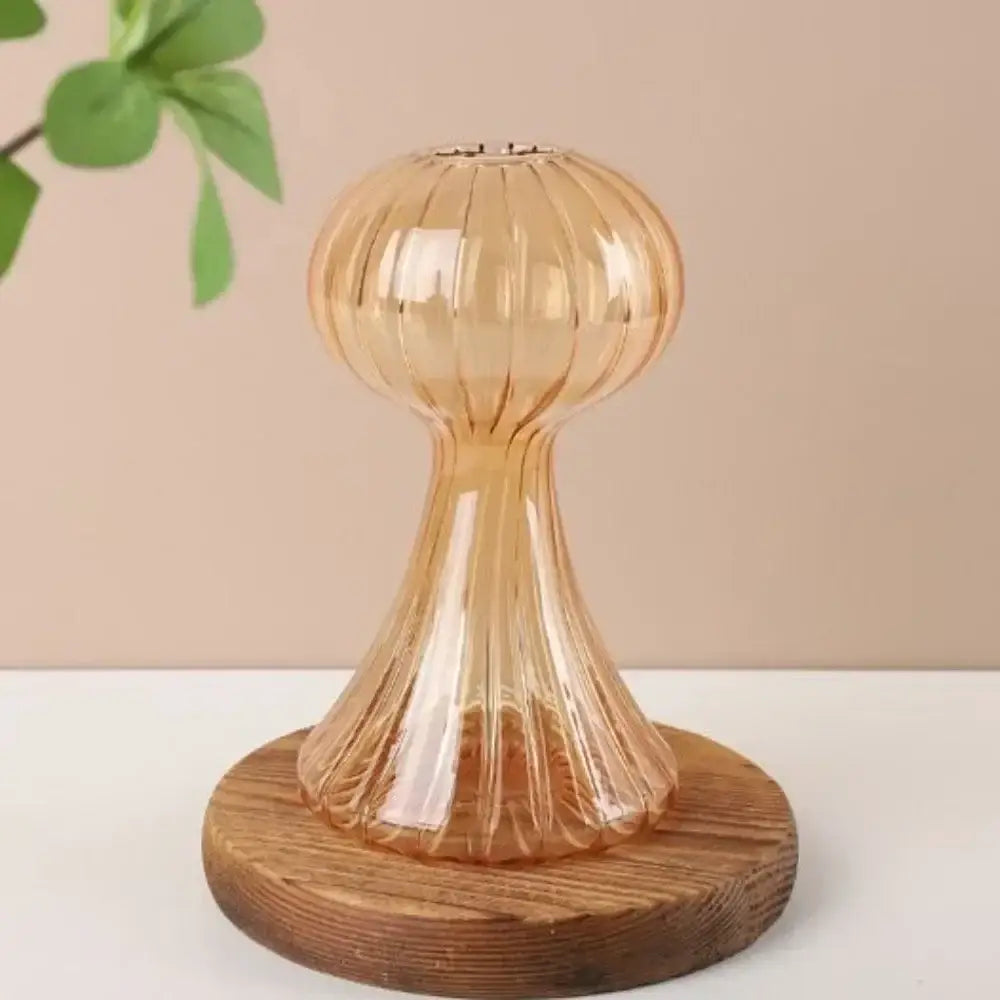 Colorful Mushroom Glass Vase