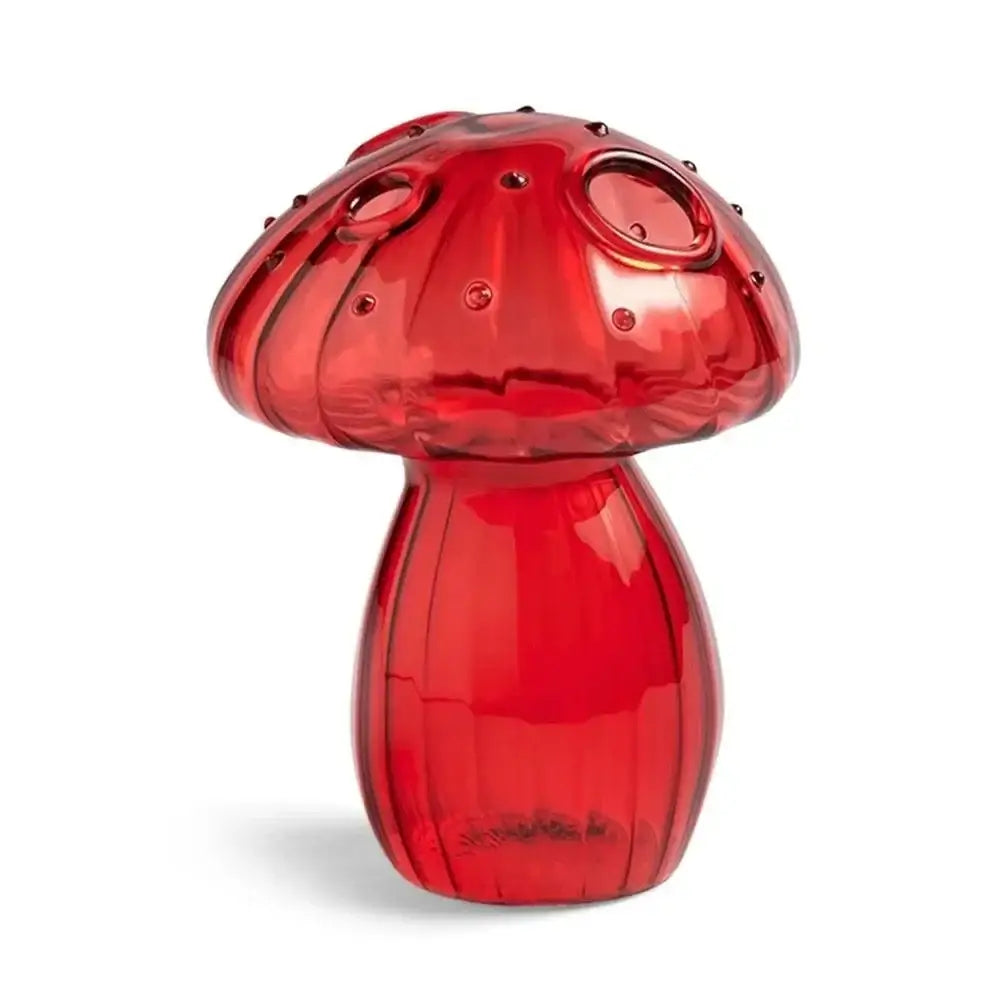 Colorful Mushroom Glass Vase