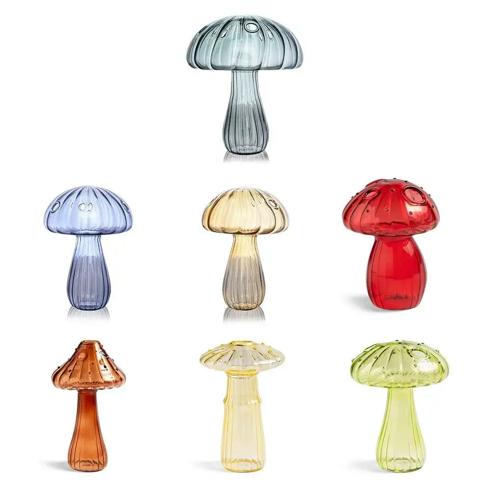 Translucent Glass Mushroom Vase