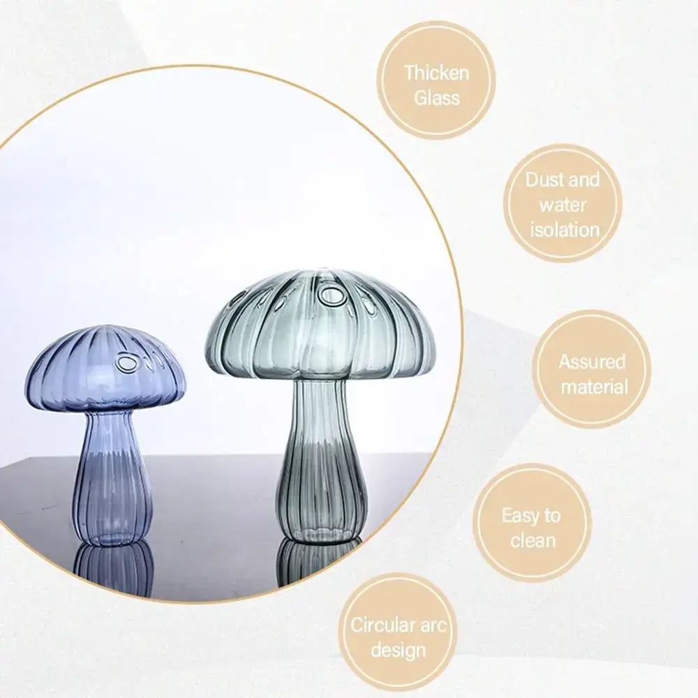 Translucent Glass Mushroom Vase
