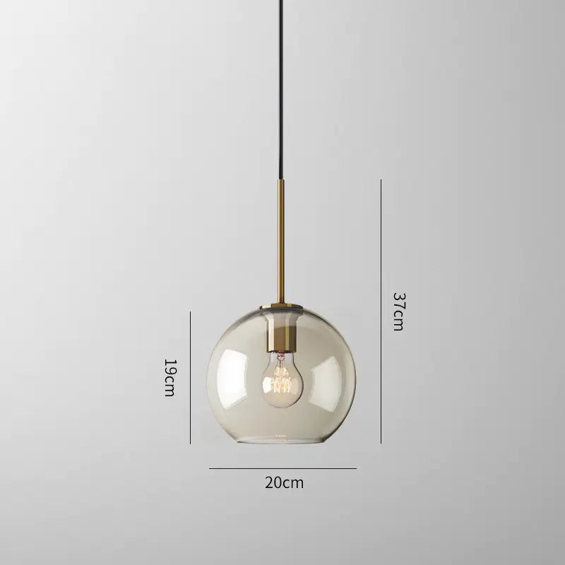 Brass Glass Pendant Light