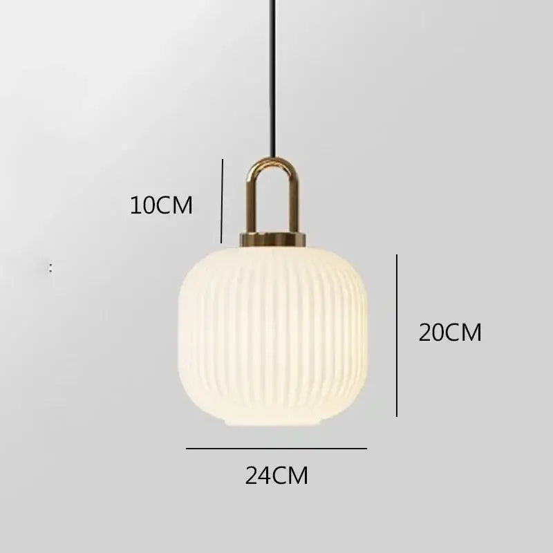 Brass Stripe Pendant Light