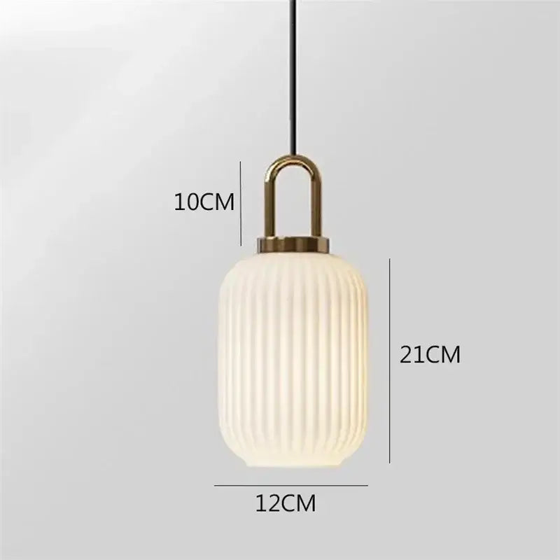 Brass Stripe Pendant Light