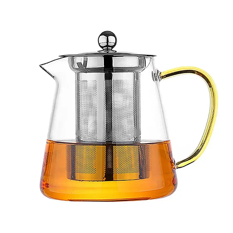 Green Silver Glass Teapot