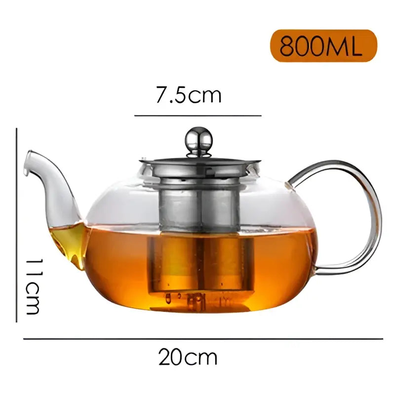 Glass Flower Tea Set