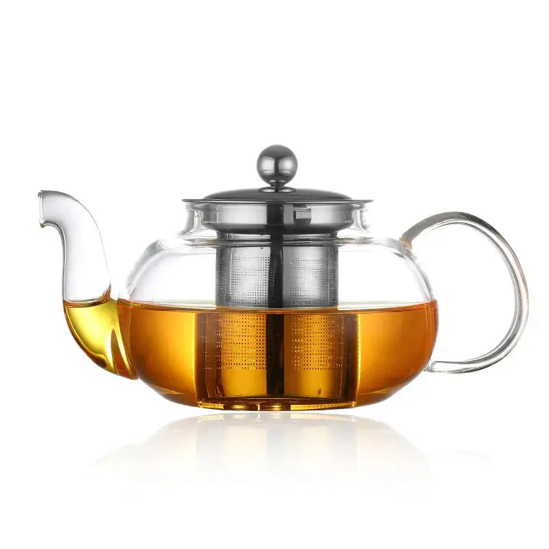 Glass Flower Tea Set
