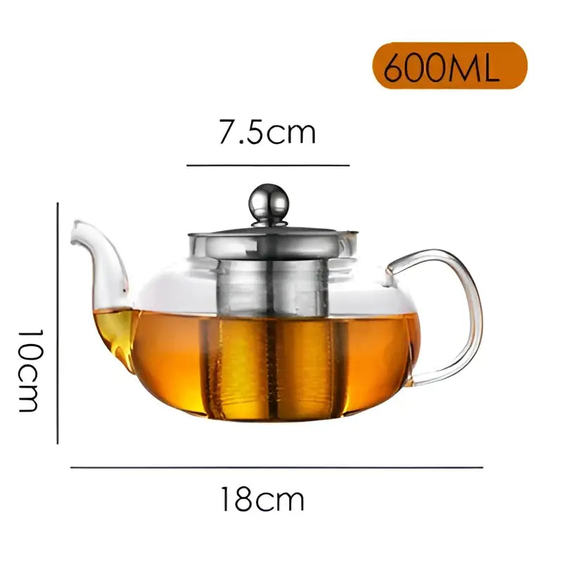 Glass Flower Tea Set
