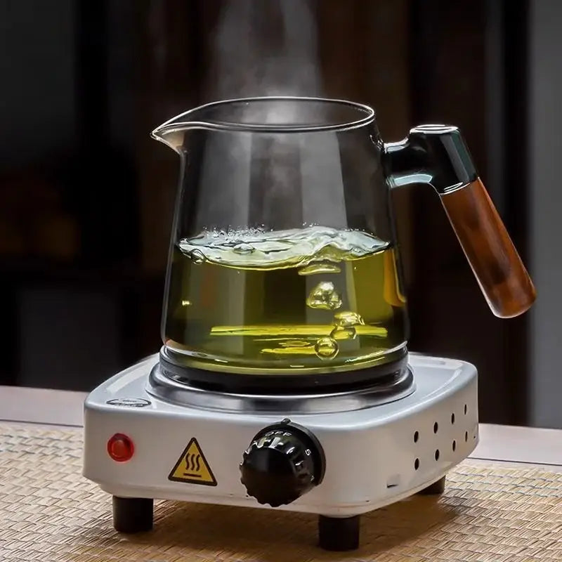 Glass Bamboo Teapot Set
