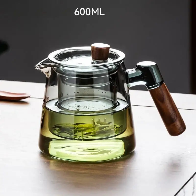Glass Bamboo Teapot Set