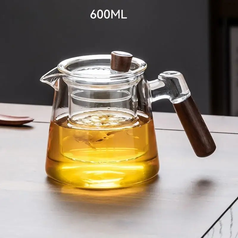 Glass Bamboo Teapot Set