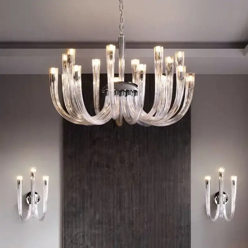 Glass Tube Dining Chandelier
