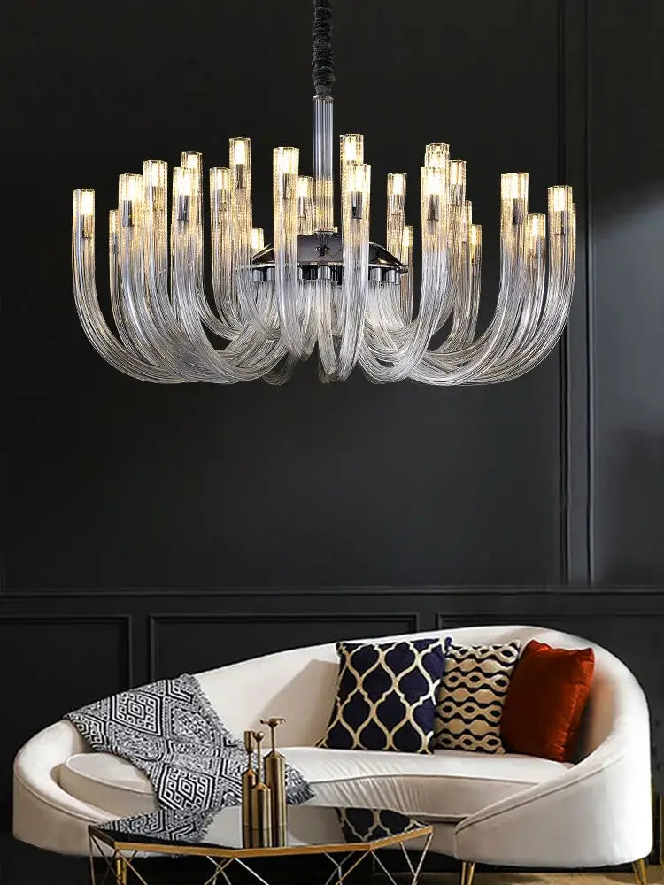 Glass Tube Dining Chandelier