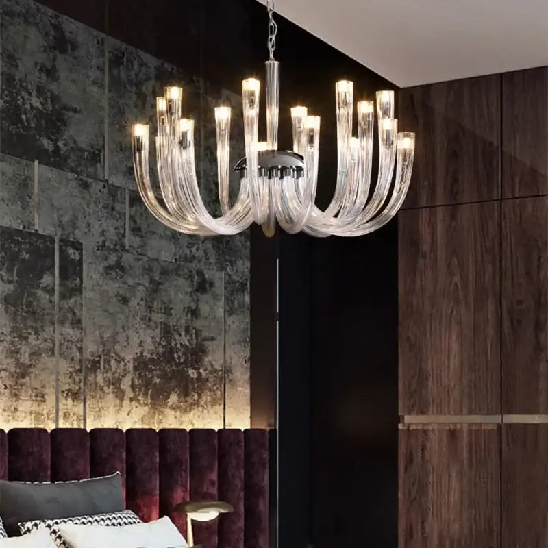 Glass Tube Dining Chandelier