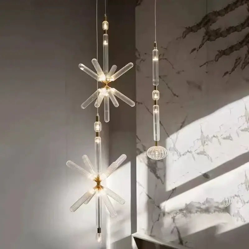 Glass Starburst LED Chandelier