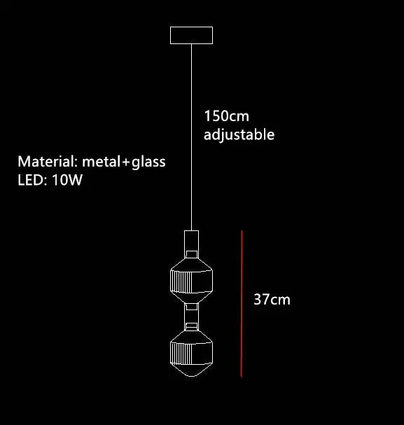 Glass Starburst LED Chandelier