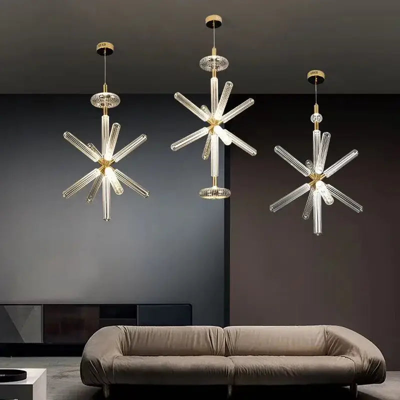 Glass Starburst LED Chandelier