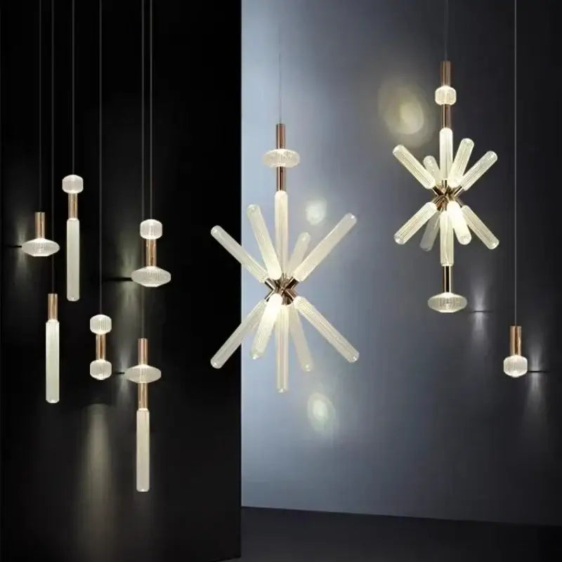 Glass Starburst LED Chandelier