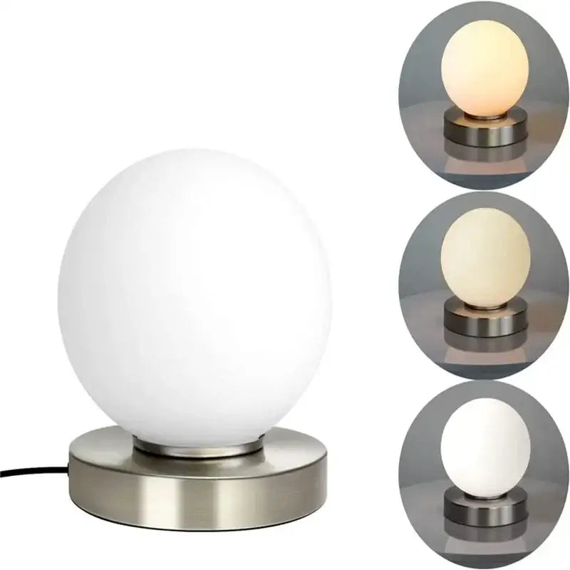 USB Frosted Glass Bedside Lamp
