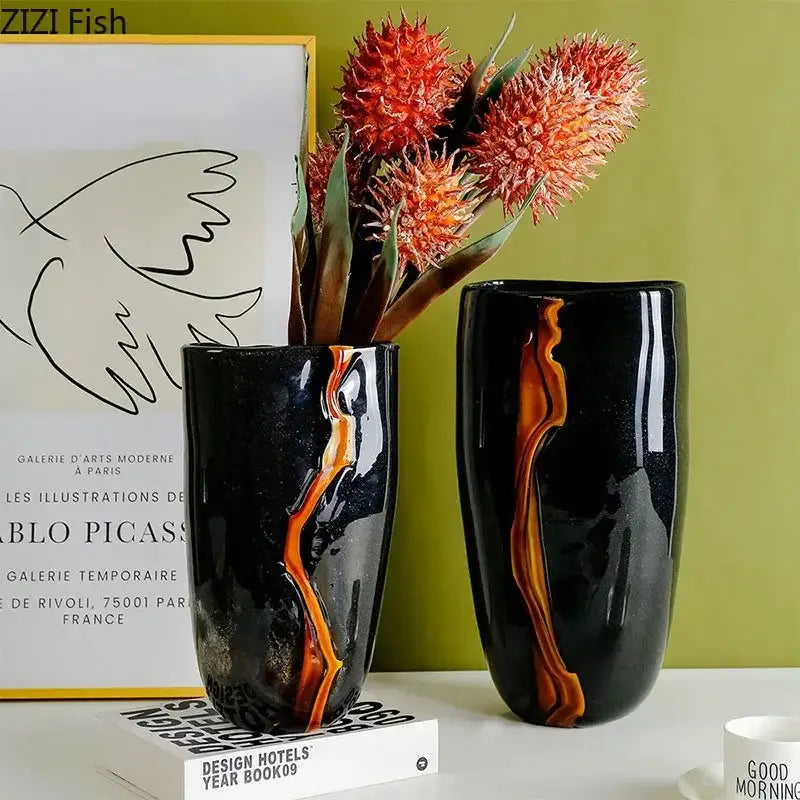 Marbled Glass Vase