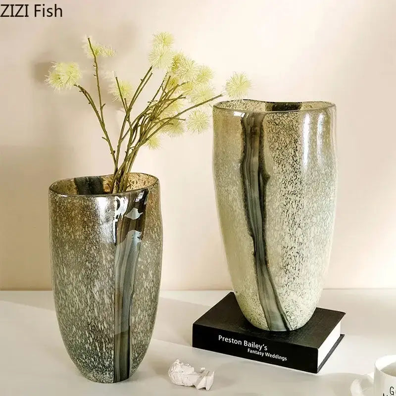 Marbled Glass Vase