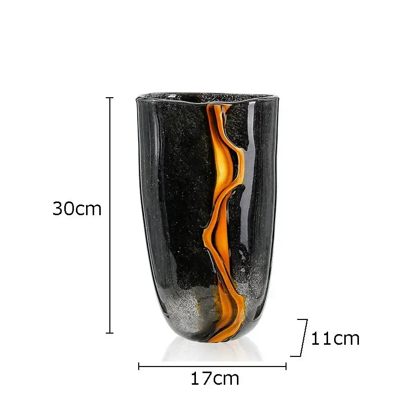 Marbled Glass Vase